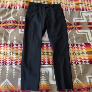 Veronica Beard Wool Stretch Dress Pants Crop Mid Rise 2‎ Black Zip Career 28x27